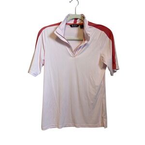 Abacus Sportswear Pink Golf Tennis Polo Shirt Short Sleeve Collar Size Small